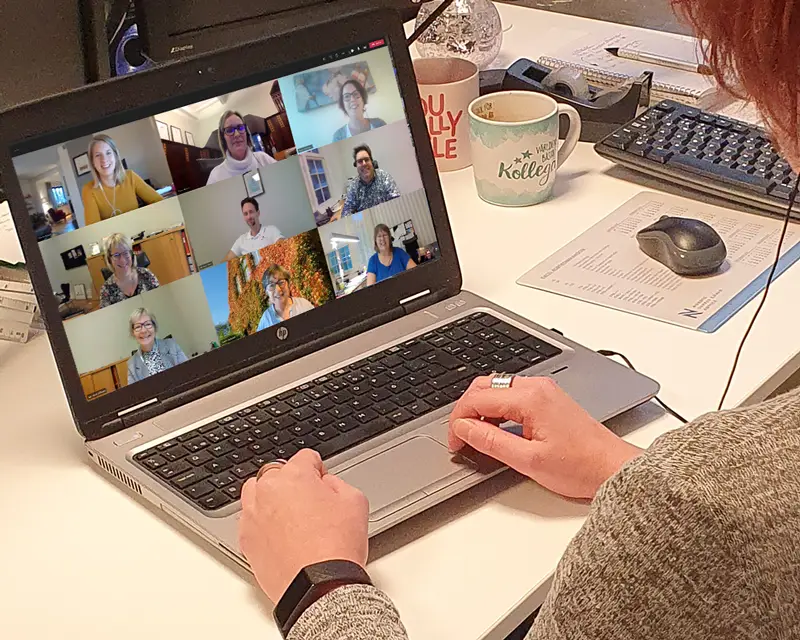 Bild från teamsmöte i projektet.