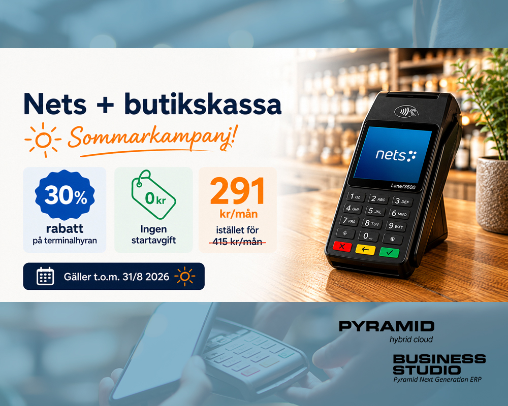 Reklambild om kampanj på betalterminaler från Nets