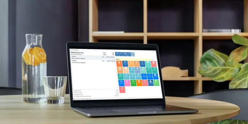 Laptop med Pyramid Kassa
